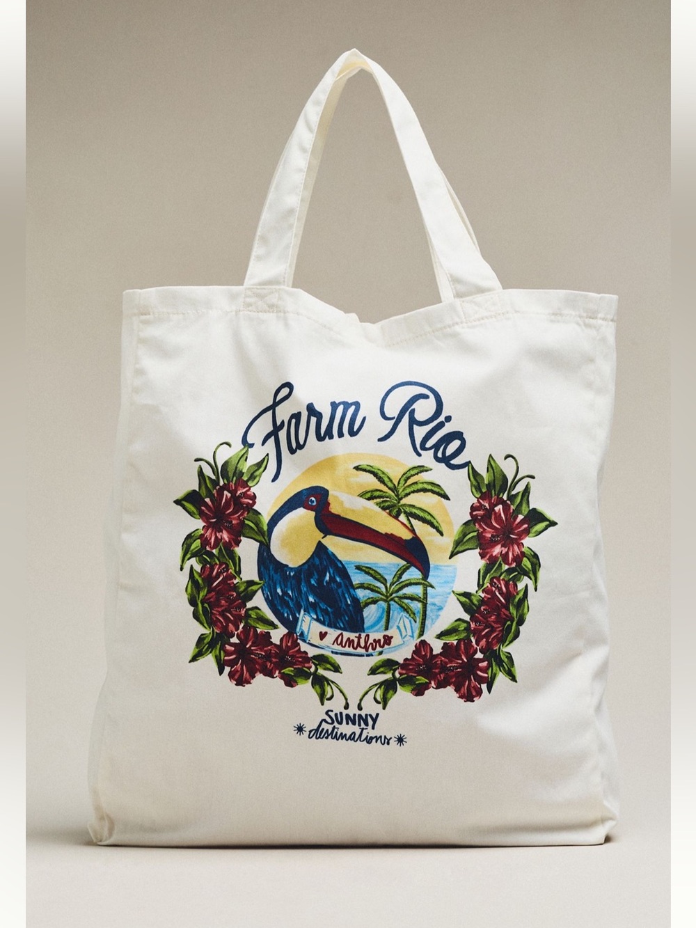 Farm Rio Graphic Cotton Tote Bag